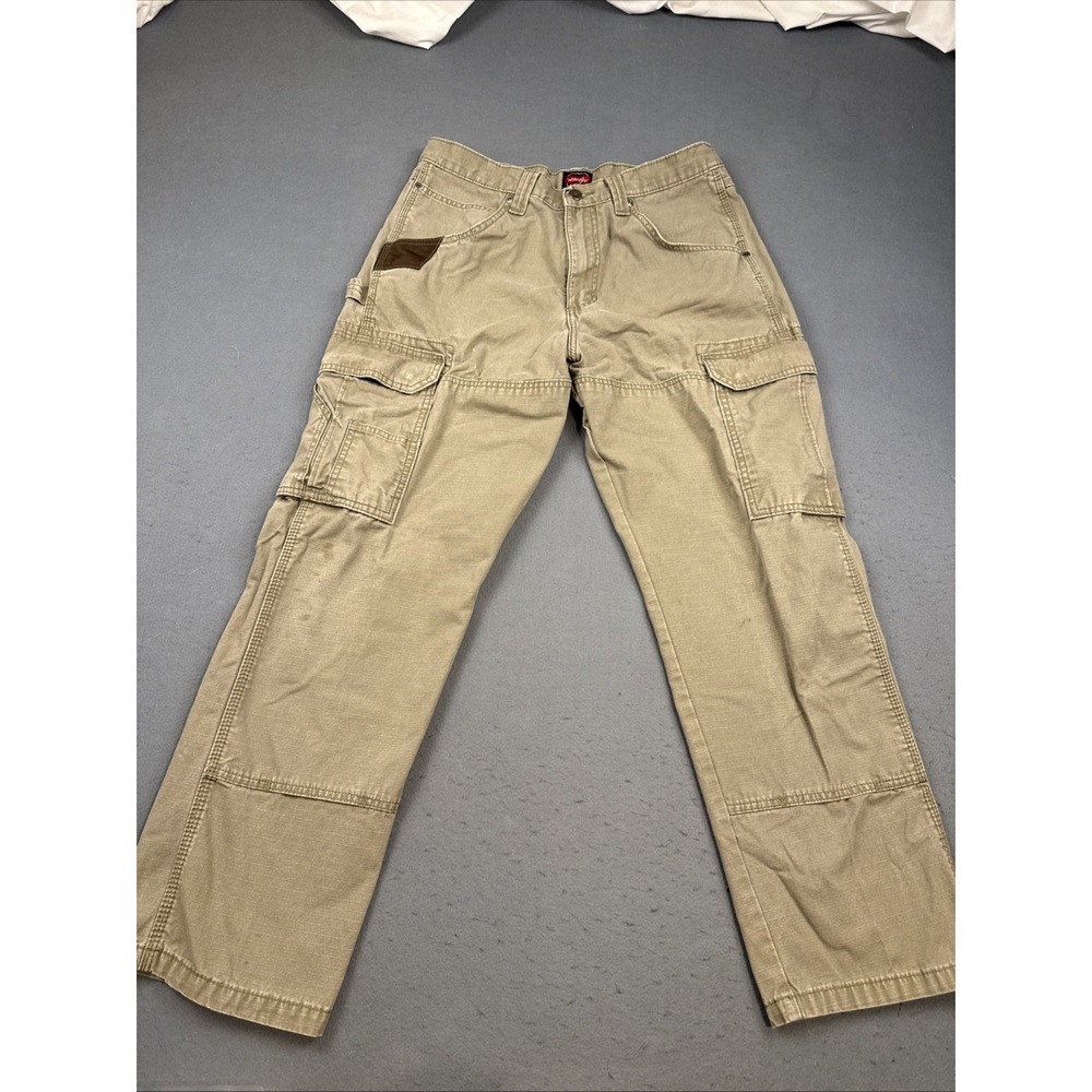 Wrangler Riggs Workwear Ranger RelaxFit 33/30 Ripstop Cargo Carpenter Pant KHAKI